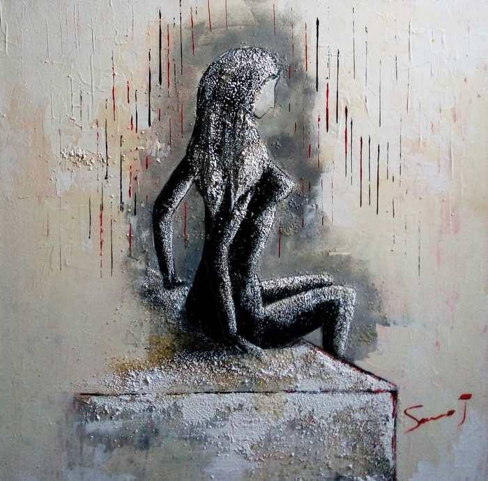 L'inconnue - Dimensions 70 x 70 cm